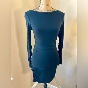 NICOLE MILLER : Black Bodycon Mini Dress